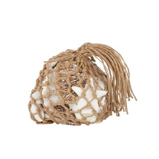 Seashells in Net Bag 14x10cm White/Nat
