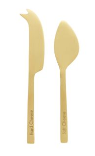 Fromage S/2 Brass Cheese Knives 2x19cm#