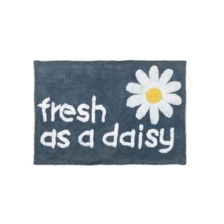 Fresh Daisy Cotton Bathmat 50x80cm Blue