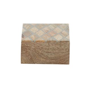 Rhombus Wood/Resin Box 10x10x5cm Grey#