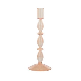 Aria Glass Candleholder 9.5x23cm Pink