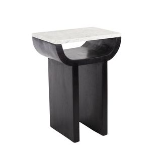 Relic Wood/Marble Table 43x30x58cm Blk#