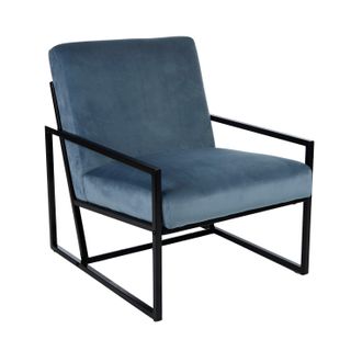 Fenley Velvet Arm Chair 60x74x74cm Stee#