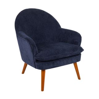 Miller Chenille Arm Chair 70x73x78cm Nvy