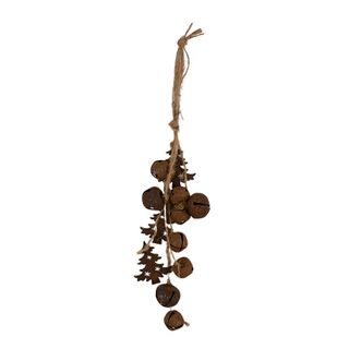 32cm Rusty Nut Bell Hanger W/Trees