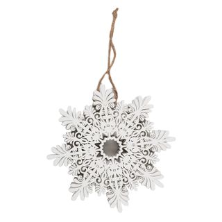 Snowflake LED Ply Hang 20x3cm White
