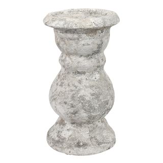 Pompei Cer Candleholder 13.5x24.5cm Whit