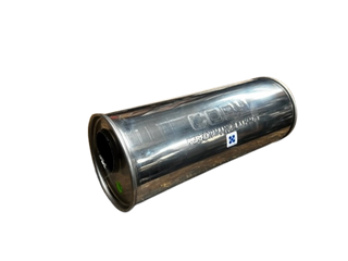 2441-STAINLESS STEEL ROUND MUFFLER - 150X410X21/2 O/O