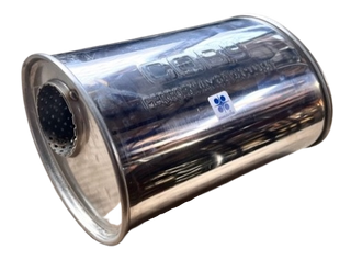 FF1-STAINLESS STEEL OVAL MUFFLER - 185X280X21/2 SAME SIDE