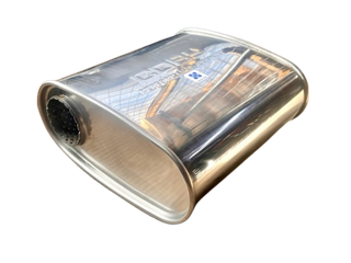 GM1-STAINLESS STEEL OVAL MUFFLER - 253X280X21/2 SAME SIDE