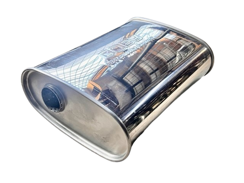 STAINLESS STEEL OVAL MUFFLER - 265X360X2 O/O