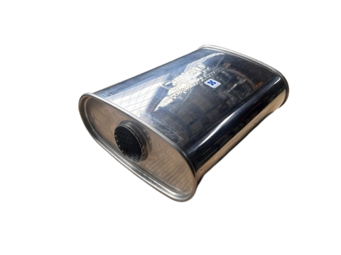 BA6-STAINLESS STEEL OVAL MUFFLER - 265X360X21/2 C/O