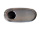 BA6-STAINLESS STEEL OVAL MUFFLER - 265X360X21/2 C/O