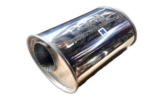 FF3-STAINLESS STEEL OVAL MUFFLER - 185X280X3 SAME SIDE