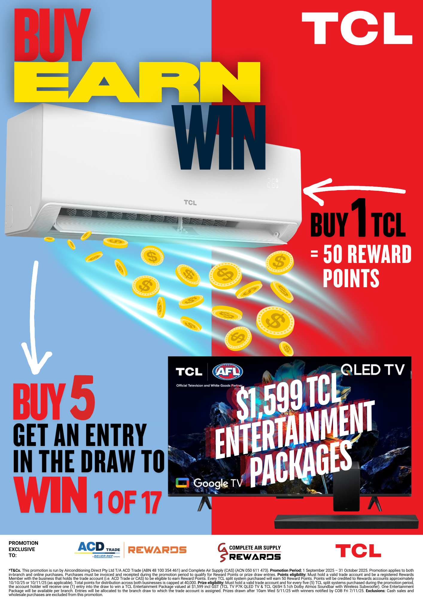 BUY EARN WIN with TCL