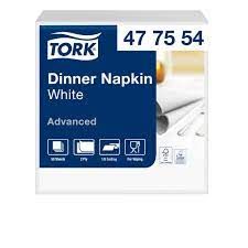 TORK WHITE DINNER NAPKIN 2 PLY 8 FOLD 150x12 SHEETS