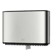 TORK T2 MINI JUMBO TOILET ROLL DISPENSER - STAINLESS STEEL