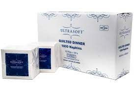 WHITE QUILTED DINNER NAPKIN GT 8 FOLD 1000 PER CARTON