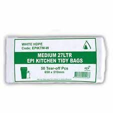 BIN LINER 27 Lt  LDPE EPI WHITE 1000 Ctn