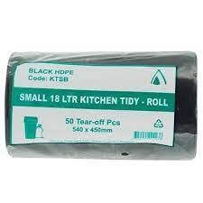 BLACK 18LT BIN LINER ROLLS 1000 PER CARTON