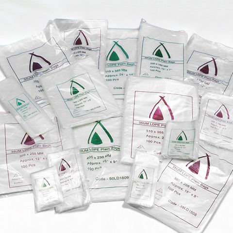 CLEAR BAGS 50UM LDPE 230x150mm (9x6")