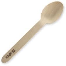 BIOPAK 16cm WOODEN SPOON 1000 PER CARTON