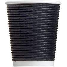 TRIPLE WALL CHARCOAL COFFEE CUPS 8oz BOX OF 500