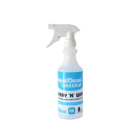 RAPIDCLEAN SPRAY 'N' WIPE EMPTY 500ML BOTTLE NO TRIGGER