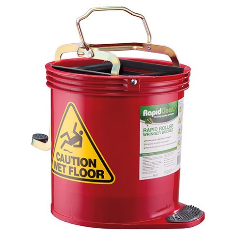 165426 - RAPID WRINGER ROLLER MOP BUCKET RED