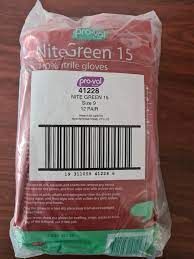 NITEGREEN 15 NITRILE GLOVES SIZE 9