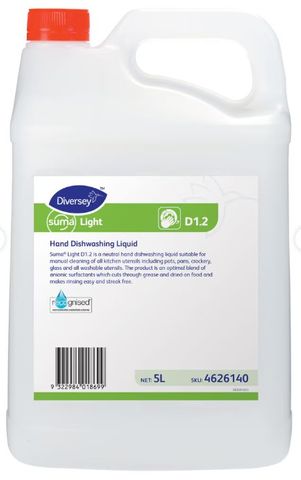 DIVERSEY SUMA LIGHT D1.2 DISHWASHING LIQUID 5L