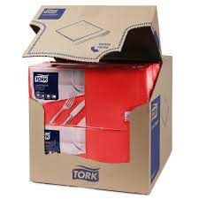 TORK 2 PLY QUARTERFOLD LUNCH NAPKIN RED