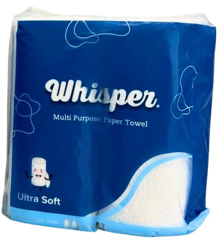 WHISPER KITCHEN PAPER TOWEL 60 SHEETS-24 ROLLS PER CARTON