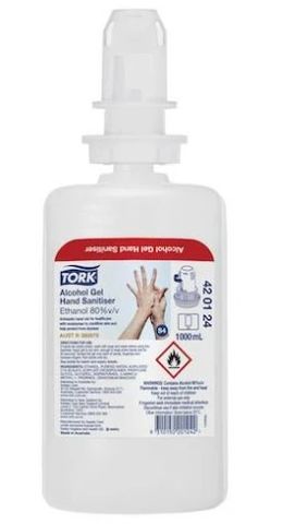 TORK S4 ALCOHOL GEL HAND SANITISER ARTG 6 x 1L