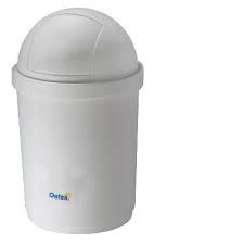 OATES 28L DOMED BULLET BIN WHITE