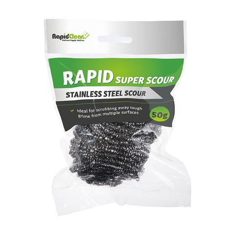 RAPIDCLEAN STAINLESS STEEL SCOUR 50 gm
