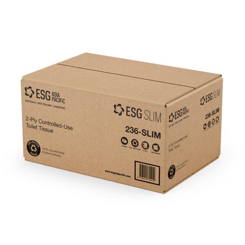 ESG SLIM 2 PLY TOILET PAPER 800 SHEETS BOX OF 36