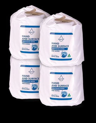 CLEANLIFE ANTIBACTERIAL HAND & SURFACE WIPES 800 PER ROLL BOX OF 4