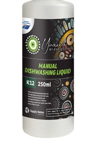 RAPIDCLEAN YAAMA MANUAL DISHWASHING LIQUID 250ML BOTTLE ONLY