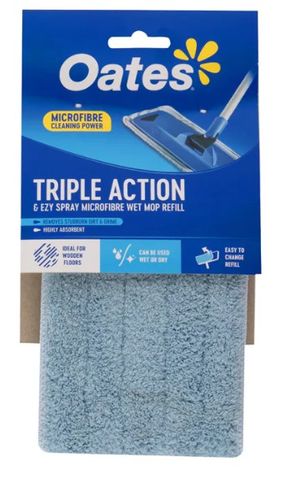 OATES MICROFIBRE FLAT MOP PAD BLUE  40 cm
