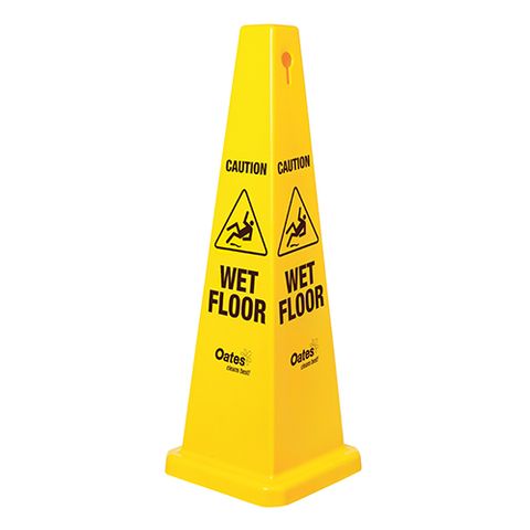OATES LARGE SAFETY CONE CAUTION WET FLOOR 1040mm HIGH