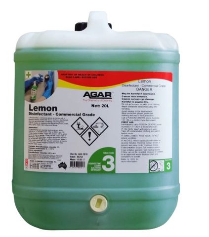 AGAR LEMON COMMERCIAL GRADE DISINFECTANT 20L