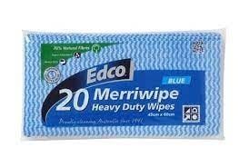 EDCO MERRIWIPE H/D CTN200 CLOTHS BLUE