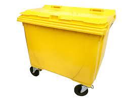 SULO 660L BIN COMPLETE YELLOW WITH YELLOW LID