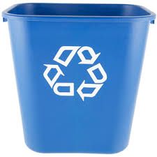 26.6 L DESKSIDE WASTE BASKET BLUE