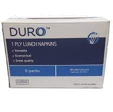 WHITE 1PLY LUNCHEON NAPKIN 1/8 CTN 3000