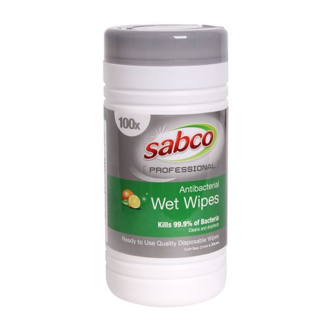 ANTIBACTERIAL WET WIPES 100 PER TUB