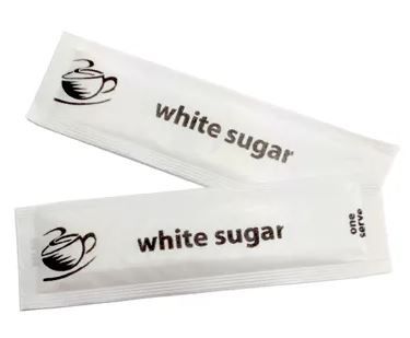 SUGAR STICKS WHITE 3gm - BOX OF 2500