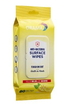 ANTIBACTERIAL WET WIPES 80 PACK LEMON SCENTED