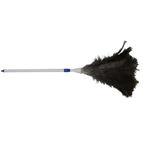 LARGE OSTRICH FEATHER DUSTER WITH EXTENDABLE HANDLE